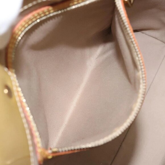 LOUIS VUITTON Monogram Vernis Reade MM Hand Bag Beige M91141 LV Auth 116687 - Picture 10 of 16